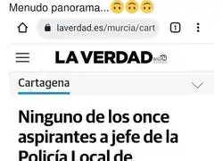 Menudo futuro hay en Cartagena con la Polic&iacute;a