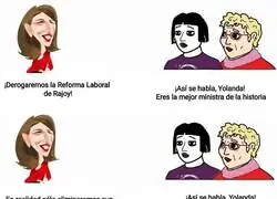 Los de Podemos aplauden todo