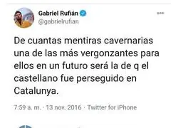 Otro rev&eacute;s para Gabriel Rufi&aacute;n por el uso del catal&aacute;n