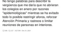 Es una verg&uuml;enza todo lo que est&aacute; pasando