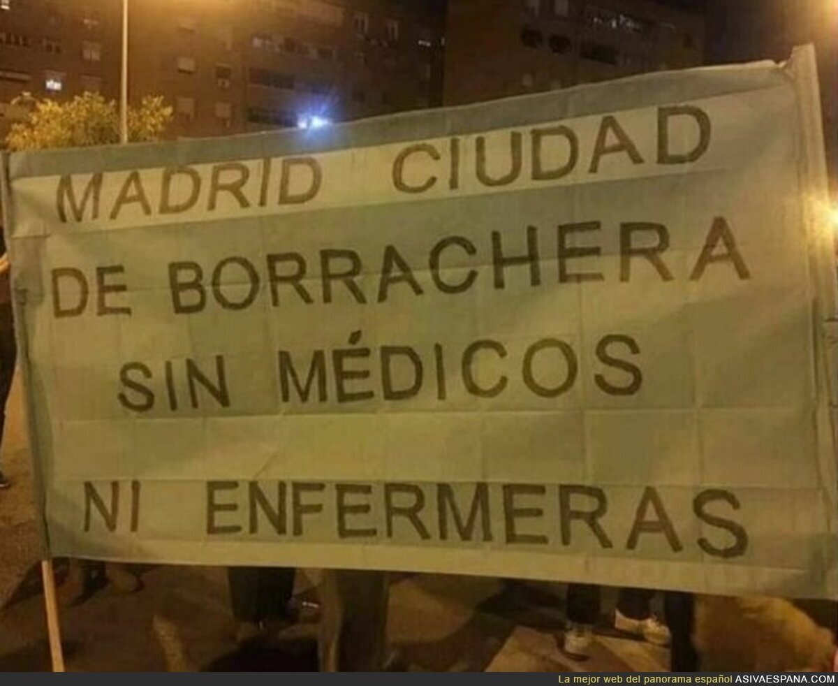 Una pancarta que lo dice todo