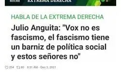 Julio Anguita retrat&oacute; a VOX en su momento