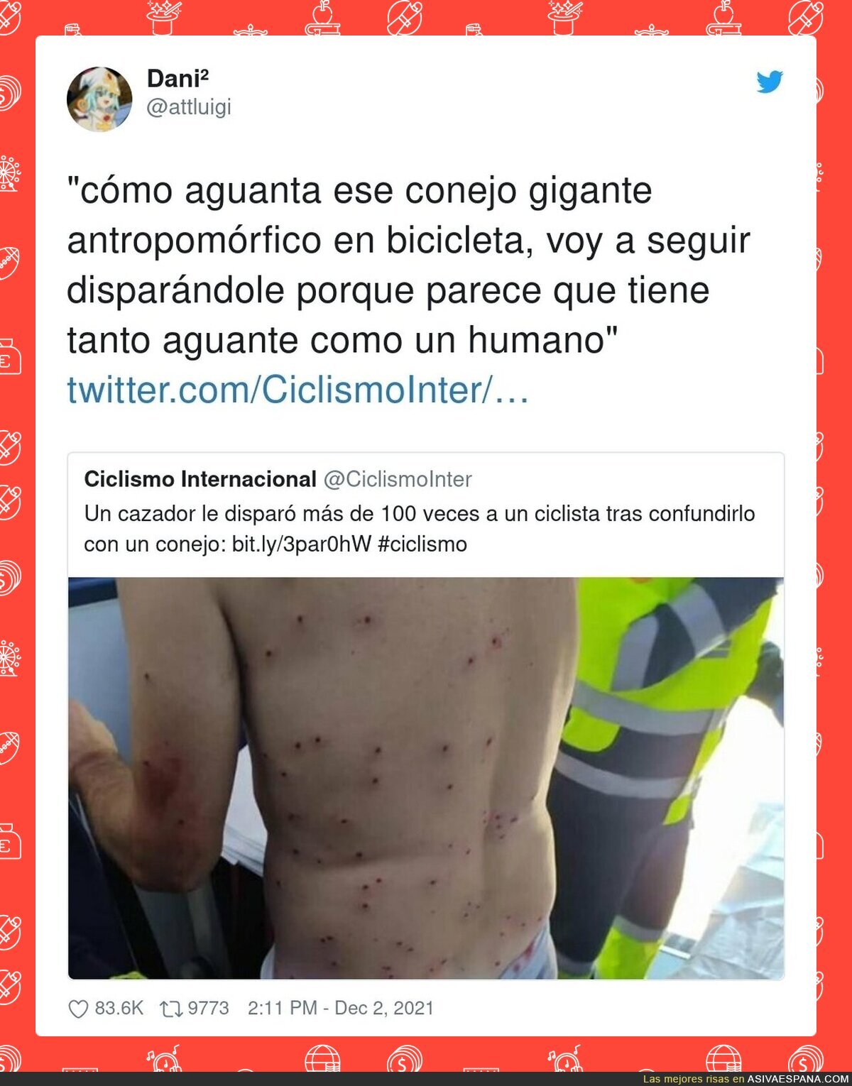 El cazador que se ensañó de lo lindo