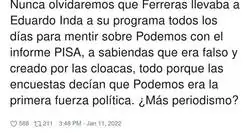 Nunca hay que olvidar esto de Ferreras