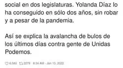 Todos contra Yolanda D&iacute;az por hacer bien su trabajo