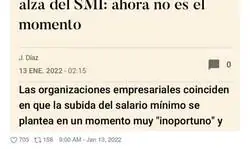 Nunca es el momento para los ricos