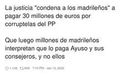 Pagan los madrile&ntilde;os por la mala gesti&oacute;n del PP