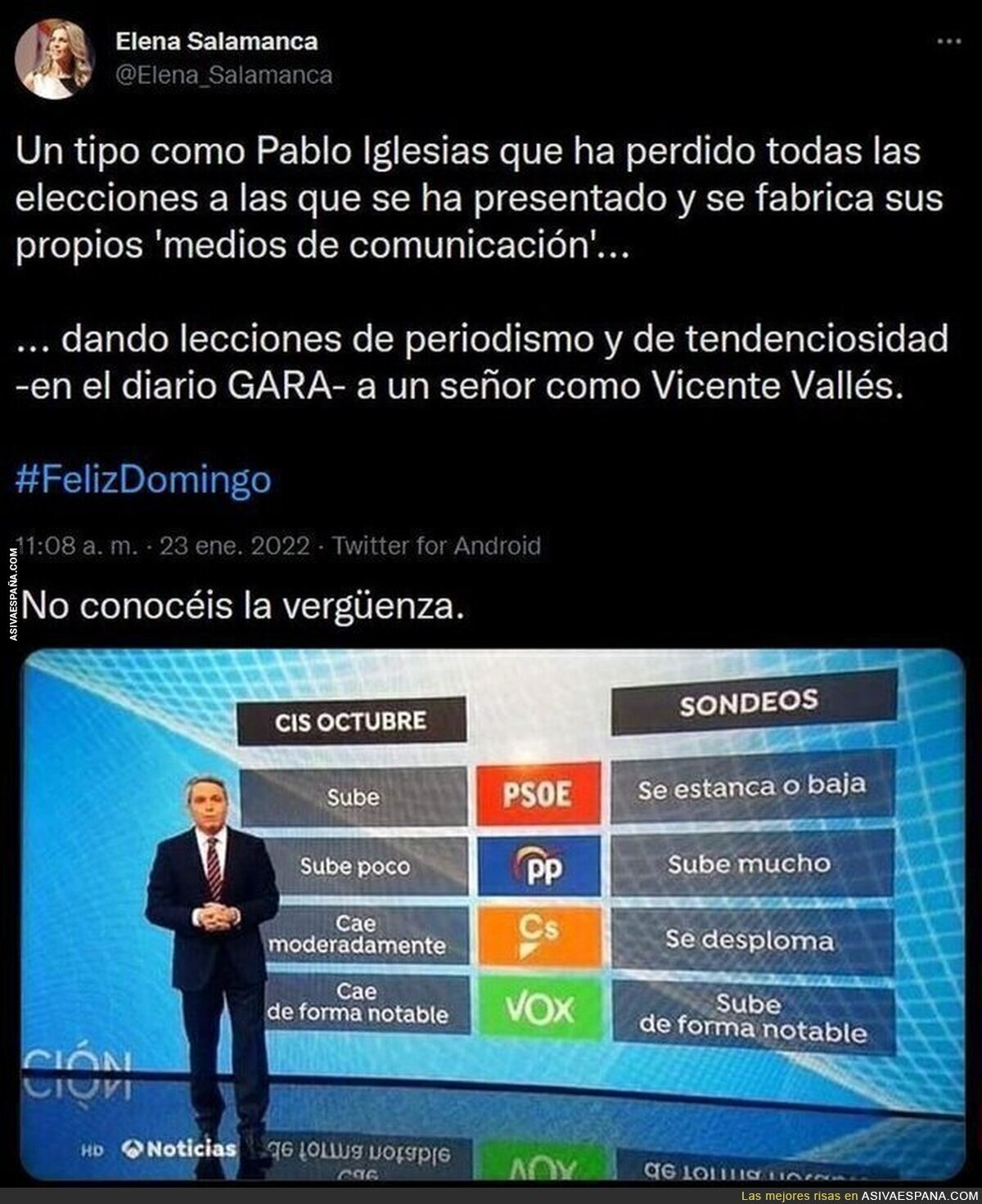 La poca vergüenza del periodismo en Antena 3