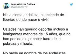 Macarena, no en nombre de los andaluces.