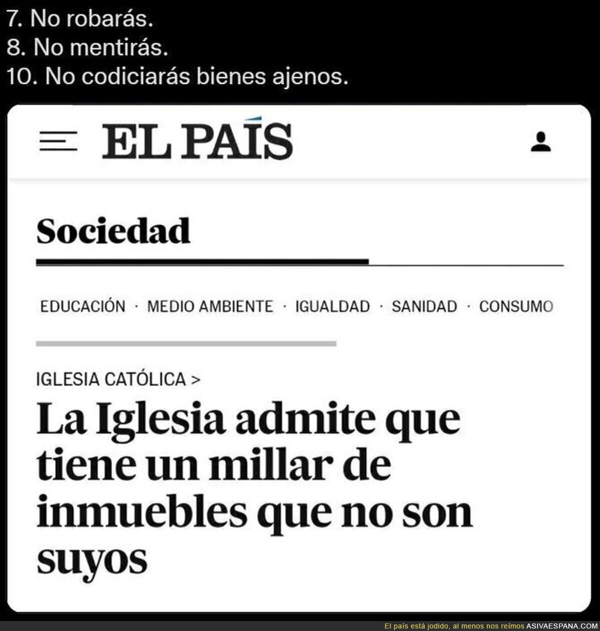La iglesia y sus pecados