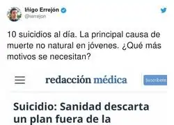 Hay que abordar el tema de la salud mental muy seriamente y con la mayor rapidez posible