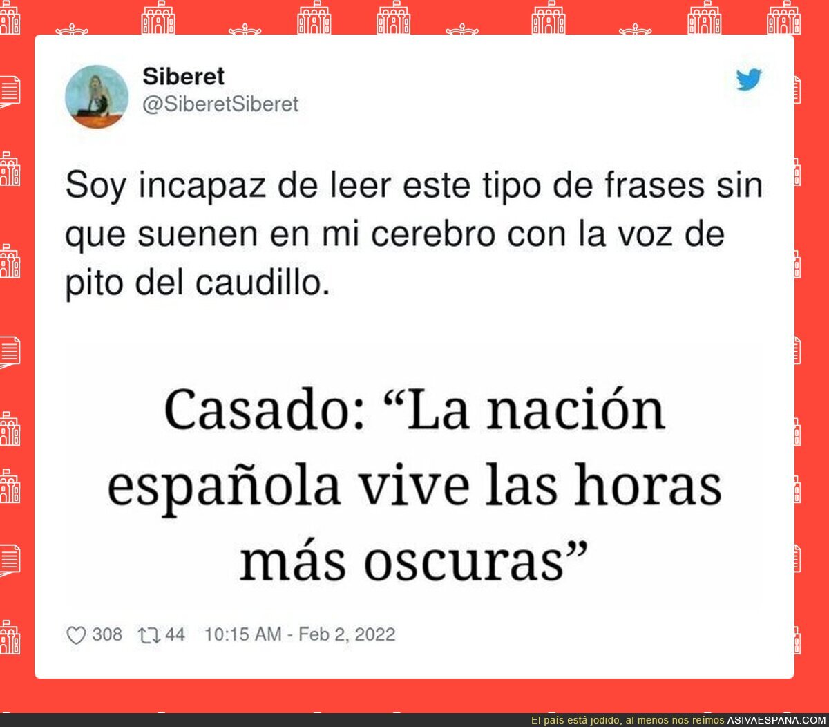 El dictador le sale solo