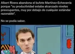 Albert Rivera no da un palo al agua como abogado