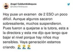 Menuda educaci&oacute;n se est&aacute; quedando