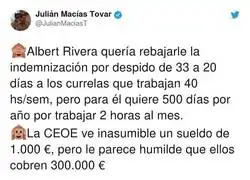 Es insultante lo de Albert Rivera y la CEOE