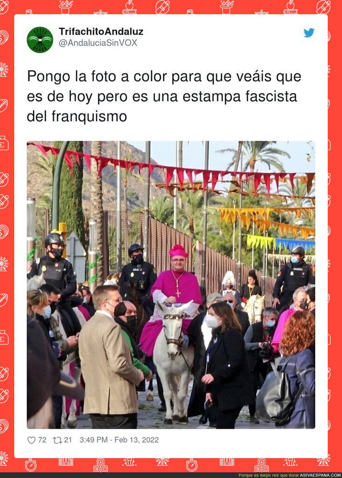 Parece una imagen sacada de otra época