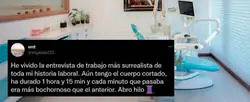 Esta persona narra como ha sido la terrible entrevista de trabajo en esta cl&iacute;nica dental que te pondr&aacute; muy en alerta