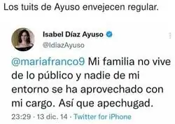 Lo que comentaba Ayuso en 2014