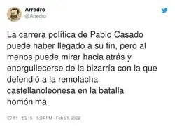 La remolacha agradece su trayectoria a Pablo Casado