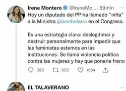 Menudo rev&eacute;s a Irene Montero tras quejarse que a Ione Belarra la han llamado ni&ntilde;ata