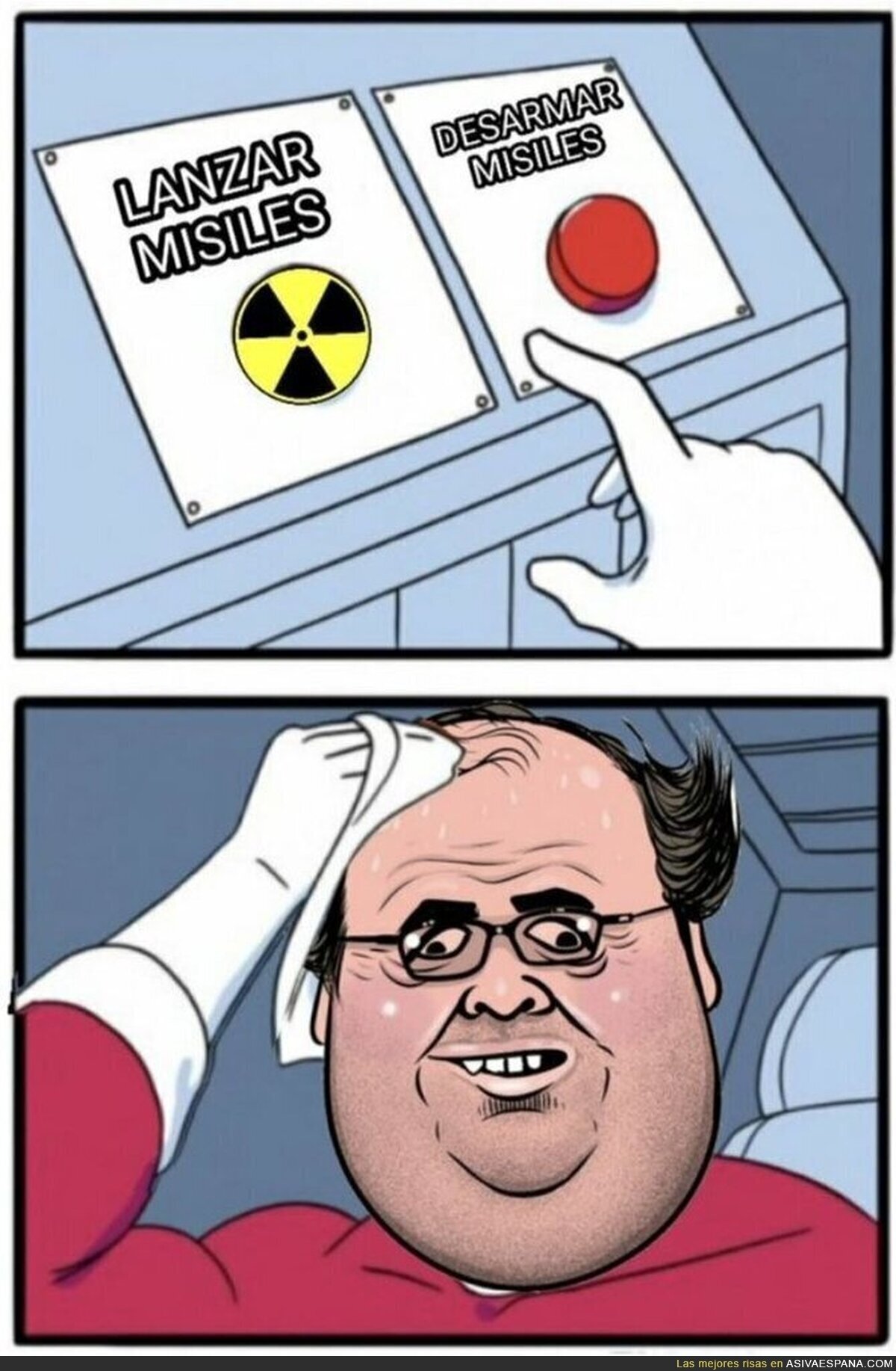 Menos mal que este señor no está en una guerra