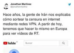 La censura m&aacute;s salvaje llega a Europa