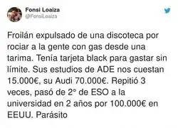 Froil&aacute;n sigue creando pol&eacute;mica all&aacute; por donde pasa