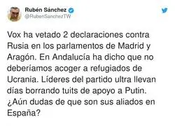 Hay evidencias de sobras de VOX y Putin