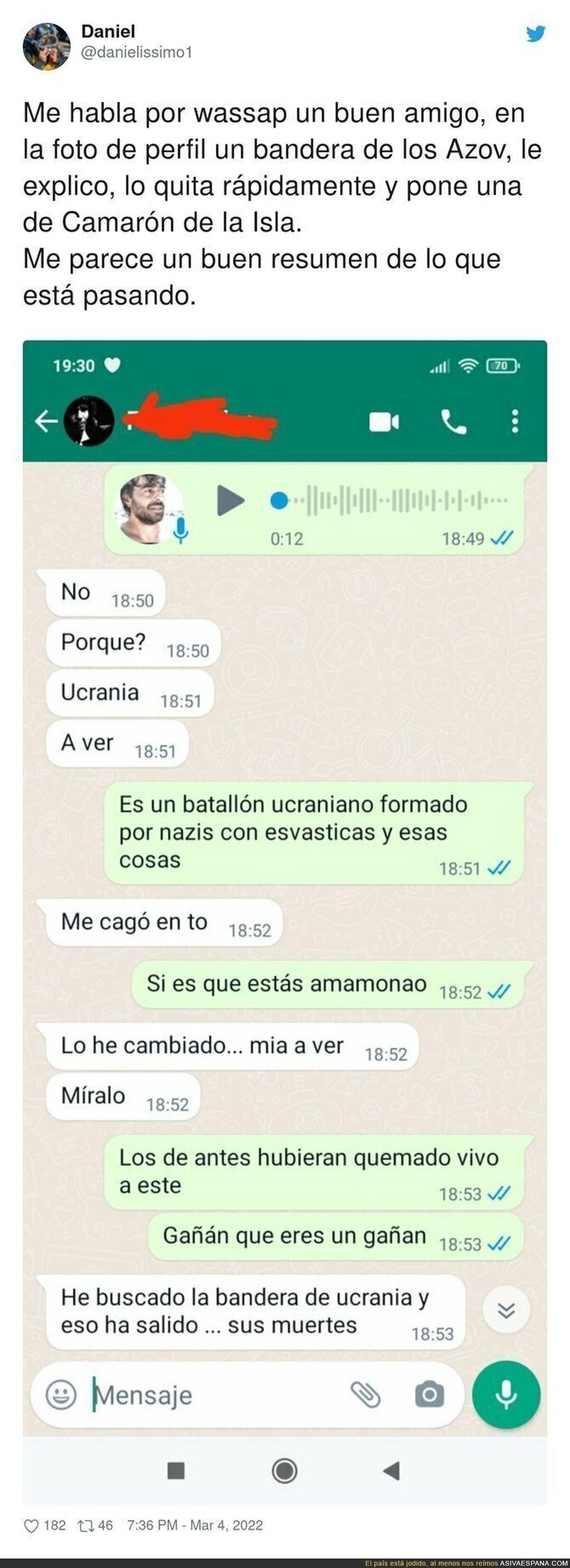 Hay que vigilar con las imágenes que se usan en tiempo de guerra