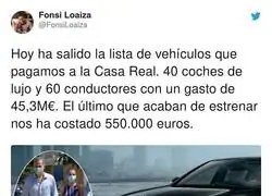 Los veh&iacute;culos a todo lujo de la Casa Real