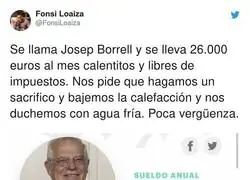 La poca verg&uuml;enza de Josep Borrell