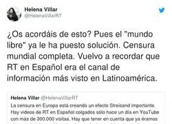 YouTube ha elminado un canal important&iacute;simo como RT solo porque no interesa que se cuente la otra versi&oacute;n de la realidad