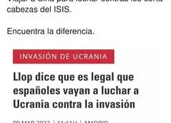 Una diferencia muy grande cuando vas a combatir siendo un nazi