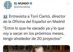 Se vienen cositas de Toni Cant&oacute;
