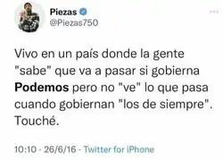 Menudo susto cuando te gobierna Podemos
