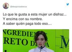 El nuevo cosplay de Isabel D&iacute;az Ayuso