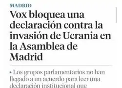 VOX y sus v&iacute;nculos con Putin