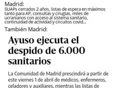 Que ya no hay covid no es la causa, sino la excusa