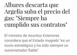 Poco ha tardado Argelia en darle un guantazo a Espa&ntilde;a