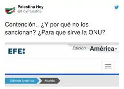 No hay sanciones para Israel