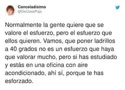 Tipos de esfuerzos a la hora de trabajar
