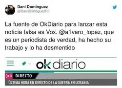 Las malas artes de Okdiario difundiendo un bulo sobre menas