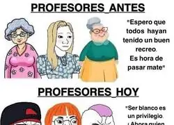 Antes y despu&eacute;s de los profesores