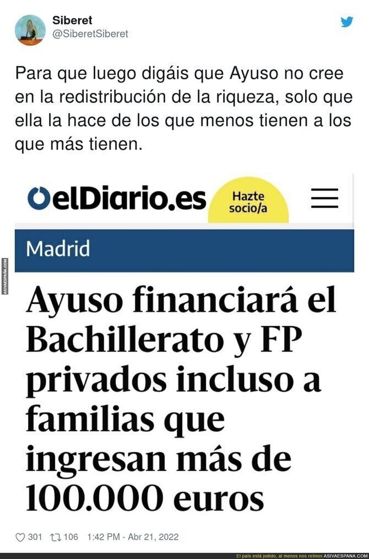 Es como Robin Hood pero al revés