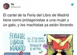 Las pel&iacute;culas que se montan los hombres por un cartel donde aparece una mujer y un gato