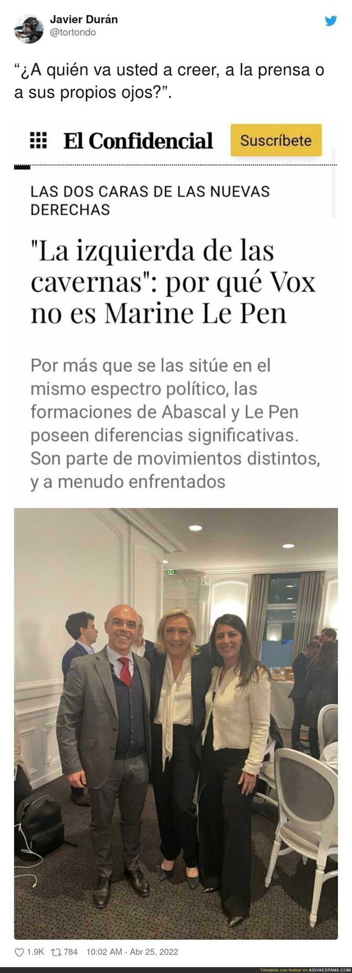 La foto que evidencia a VOX