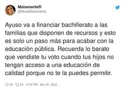 El futuro nos va a salir caro con Ayuso