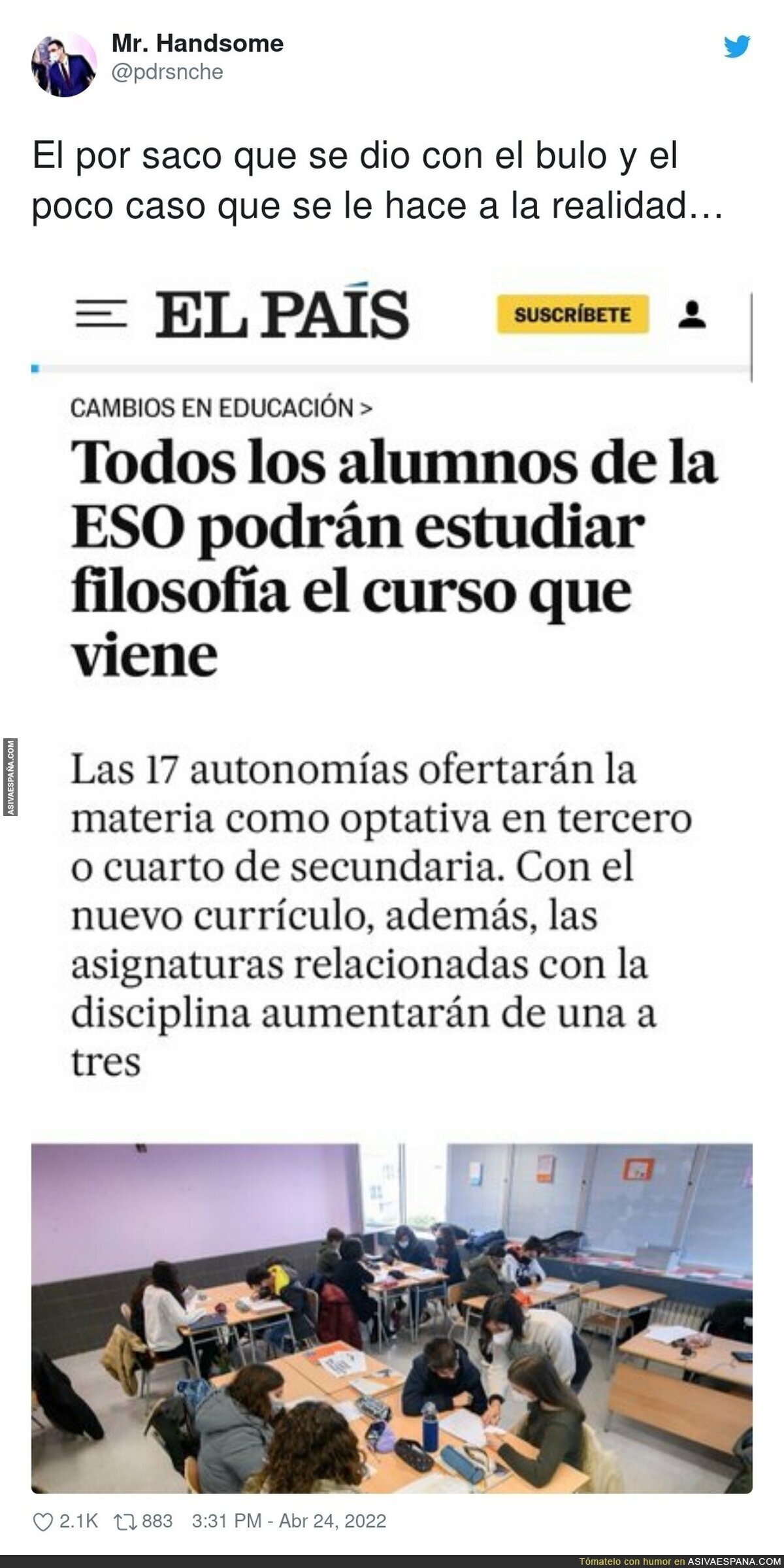 La filosofía seguirá vigente pese al bulo de hace unos meses