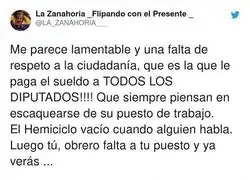La falta de respeto que hay en ell Congreso