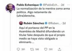 Las mentiras de Pablo Echenique